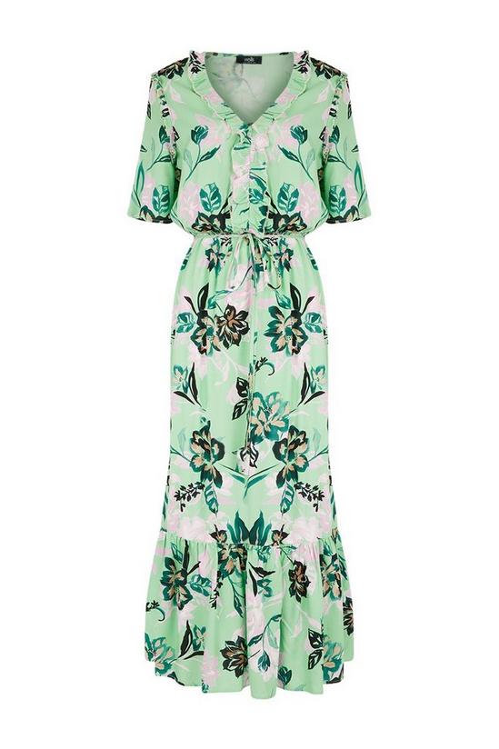 Wallis Floral Tiered Button Dress 5