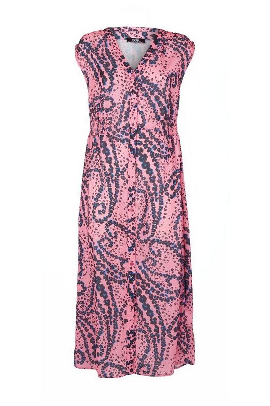Wallis Pink Animal Button Through Sleeveless Dress 5
