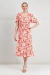 Wallis Floral Shirred Button Through Midi Dress thumbnail 1