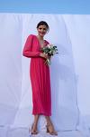 Wallis Pink Pleated Shirred Detail Maxi Dress thumbnail 1