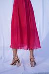Wallis Pink Pleated Shirred Detail Maxi Dress thumbnail 4
