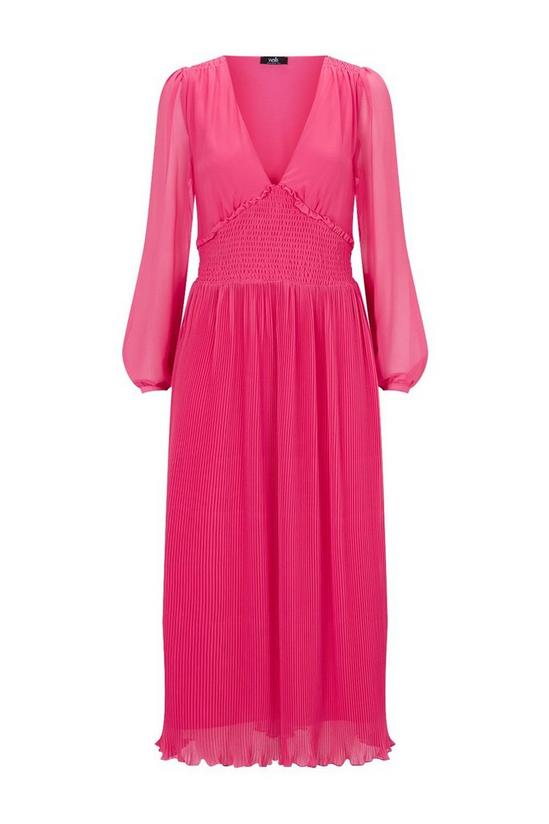 Wallis Pink Pleated Shirred Detail Maxi Dress 5