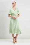 Wallis Floral Shirred Button Through Midi Dress thumbnail 1