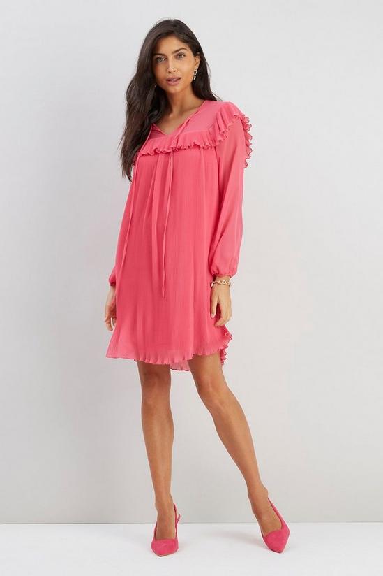 Wallis Pink Pleated Bib Dress 1