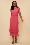 Wallis Pink Pleated Halter Neck Layer Dress thumbnail 2