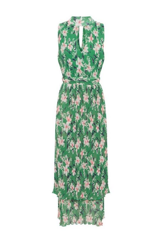 Wallis Floral Pleated Halter Neck Layer Dress 5