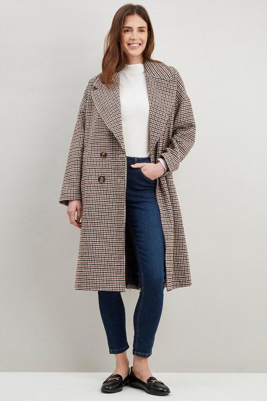 Wallis Check Double Breasted Coat 1