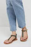 Wallis Wide Fit Janie Leather Toe Post Sandals thumbnail 1
