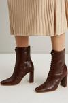 Wallis Almond Lace Up Detail Heeled Ankle Boot thumbnail 4