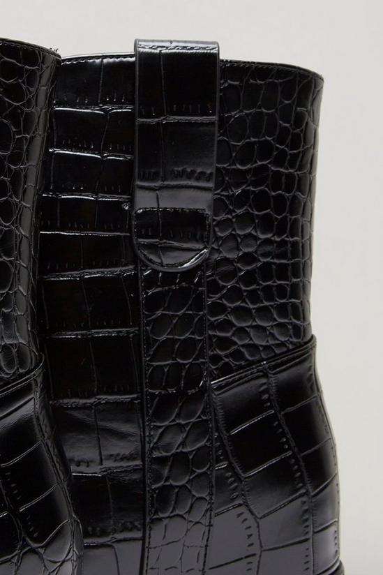 Wallis Alexis Croc Detail Western Boots 4
