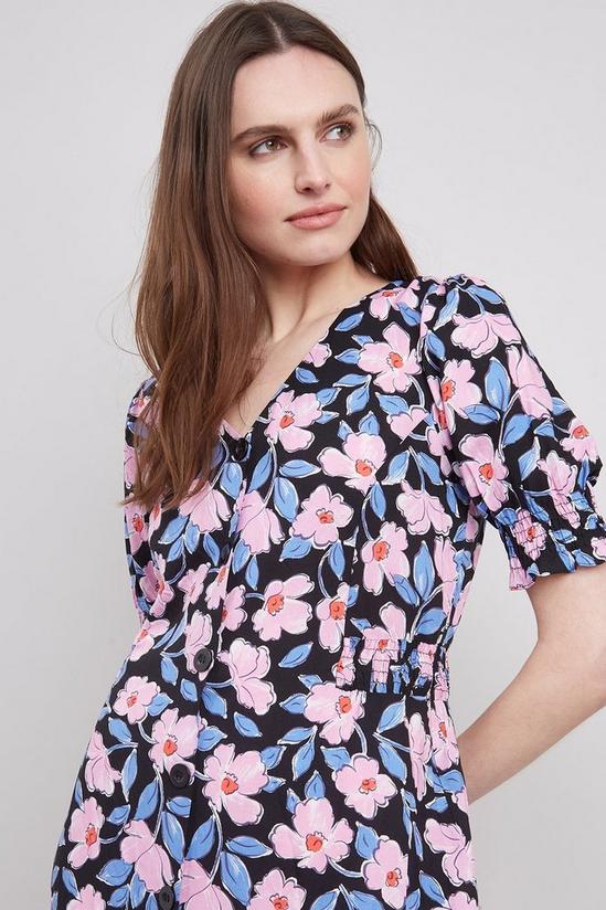 Wallis Pink Floral Button Through Dress 4