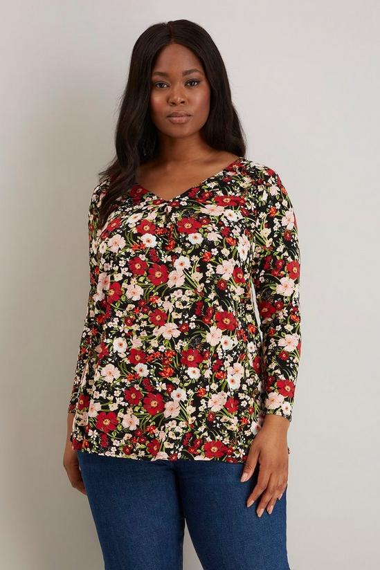 Wallis Curve Floral Bloom Jersey Tunic 1