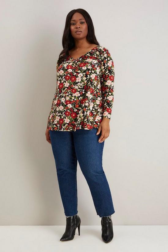 Wallis Curve Floral Bloom Jersey Tunic 2