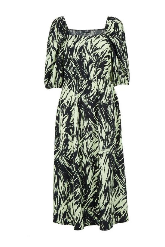 Wallis Green Zebra Square Neck Midi Dress 5