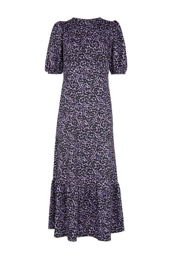 Wallis Lilac Pebble Puff Sleeve Jersey Midi Dress 5