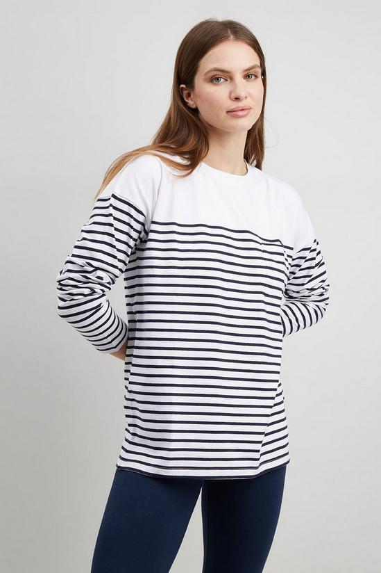 Wallis Stripe Pocket Round Neck T Shirt 2
