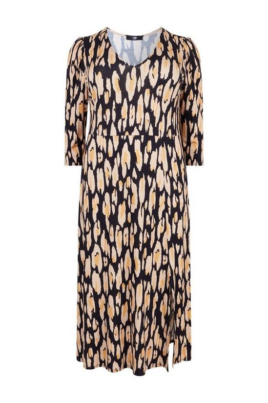 Wallis Curve Leopard Jersey Midi Split Dress 5