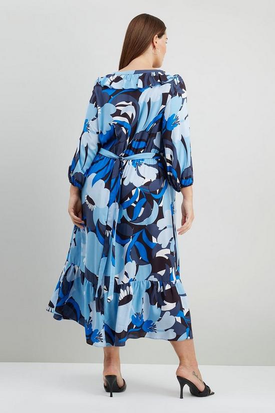 Wallis Curve Blue Floral Midi Dress 3