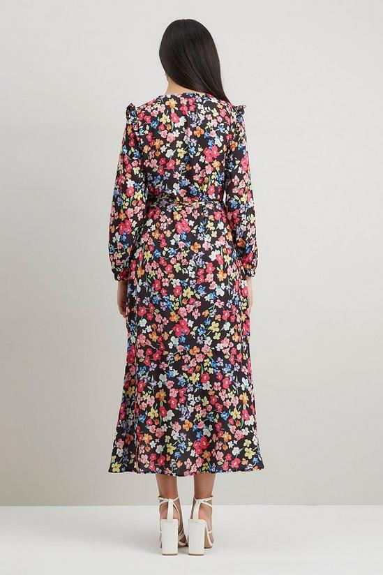 Wallis Petite Ditsy Floral Print Midi Wrap Dress 3