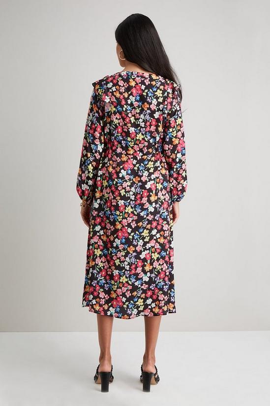 Wallis Petite Floral Print Ruffle Front Shirt Dress 3
