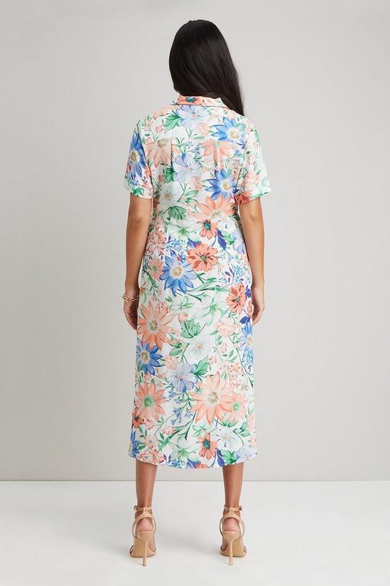 Wallis Petite Floral Print Twist Front Shirt Dress 3