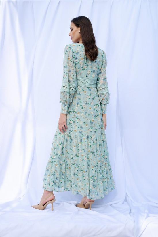 Wallis Floral Lace Trim Maxi Dress 3