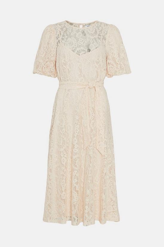 Wallis Lace Puff Sleeve Belted Dress 5