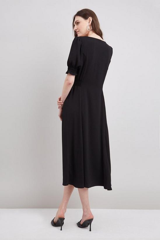 Wallis Black Plain Button Through Dress 3