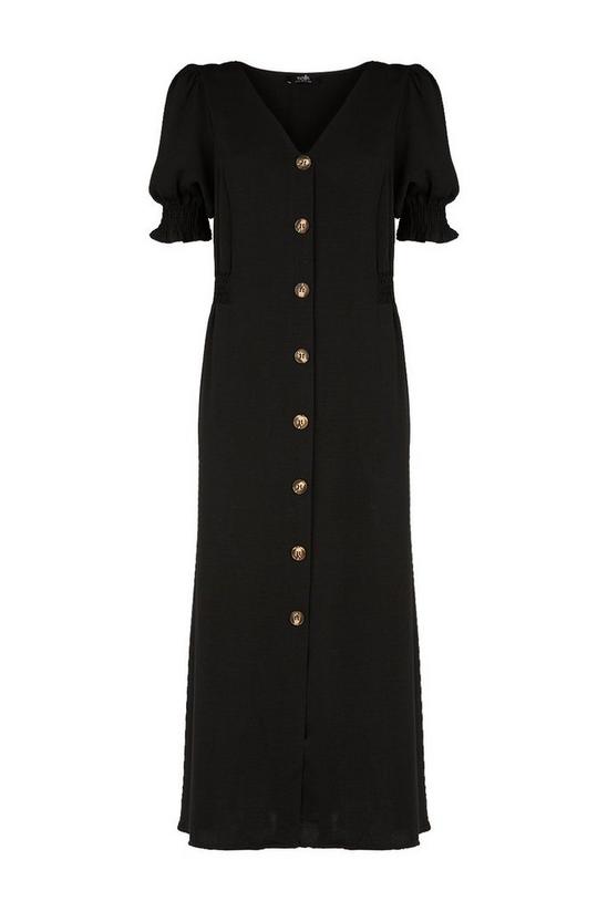 Wallis Black Plain Button Through Dress 5