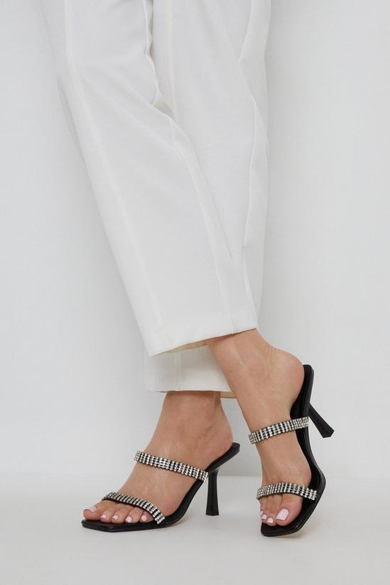 Wallis Gianna Double Strap Diamante Heeled Sandals 1