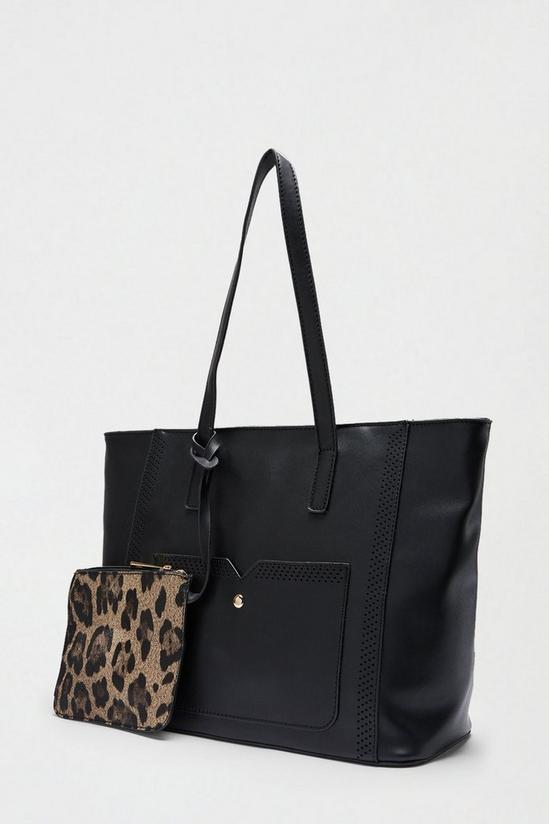 Wallis Black Tote Bag With Animal Pouch 3