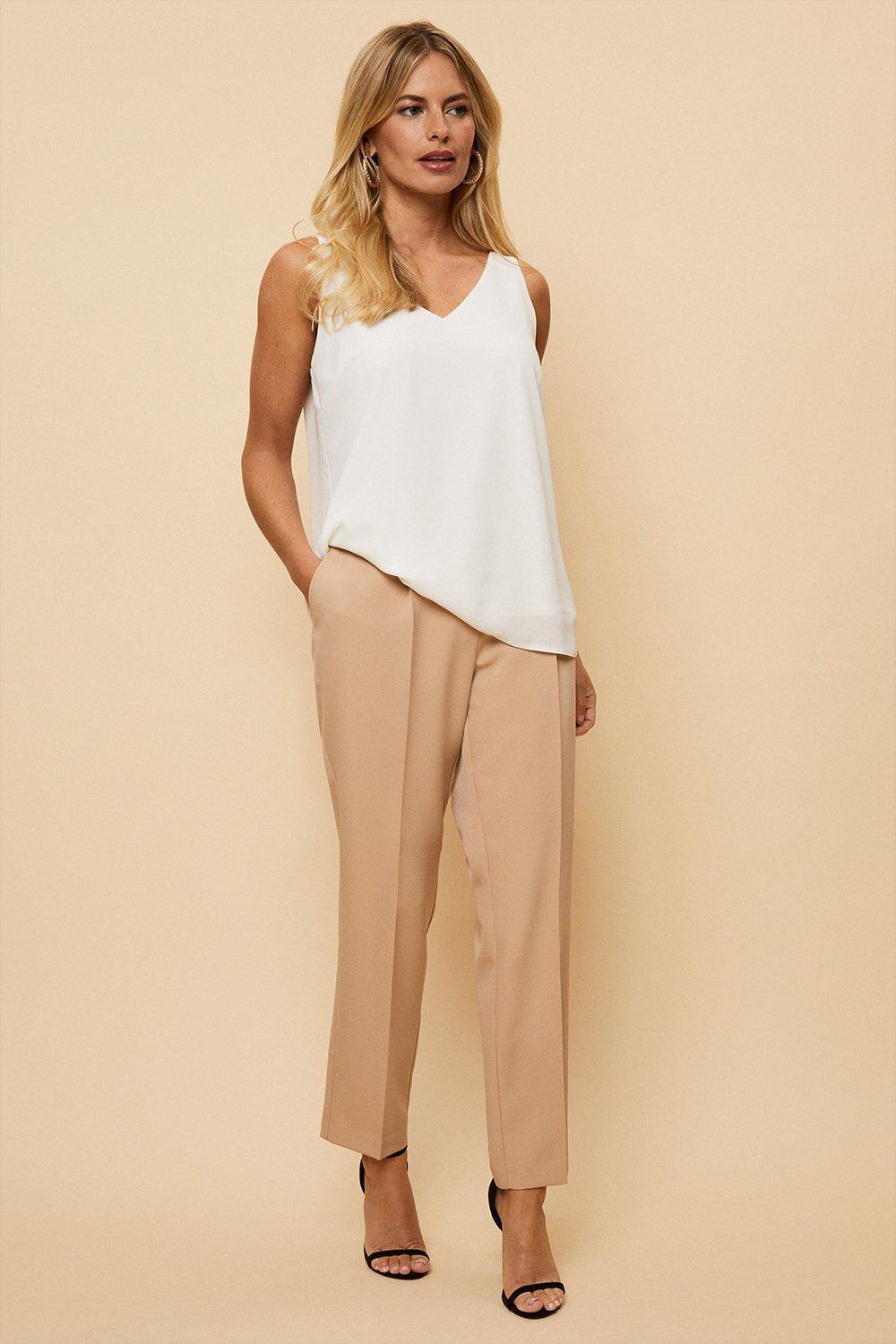 Womens Petite Tapered Trouser