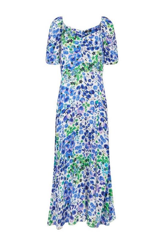 Wallis Blue Floral Square Neck Midi Dress 5