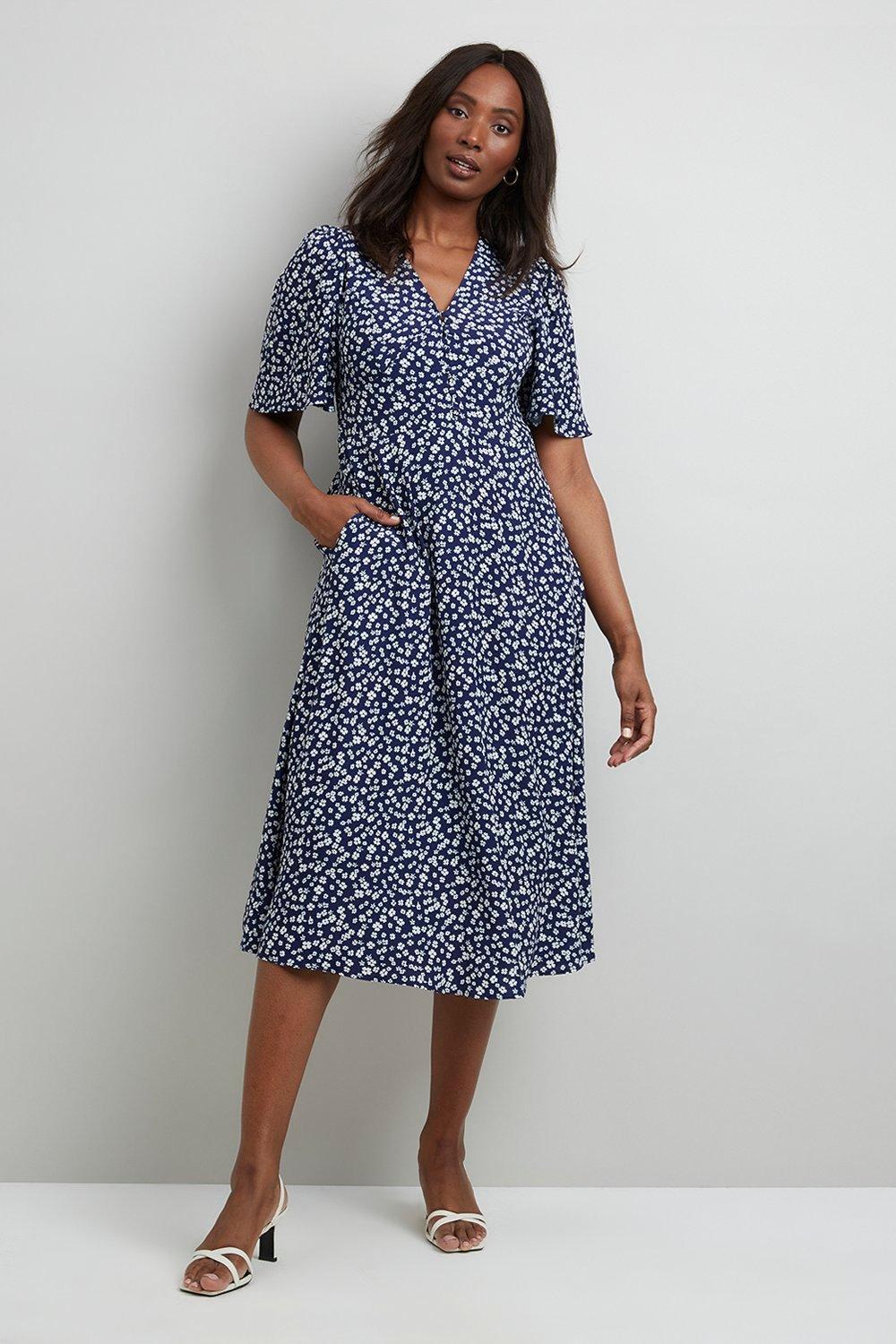 Arket floral wrap outlet dress