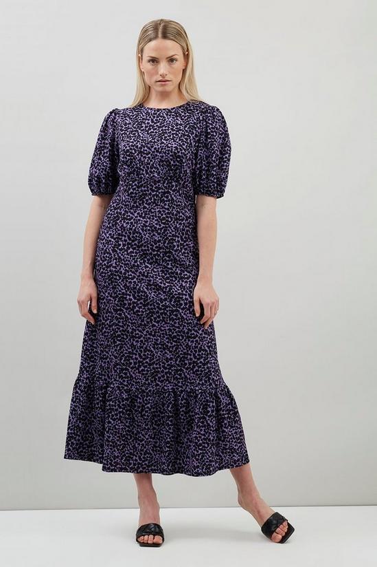 Wallis Tall Lilac Pebble Puff Sleeve Midi Dress 1