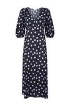 Wallis Petite Lilac Spot Jersey Button Through Midi Dress thumbnail 5