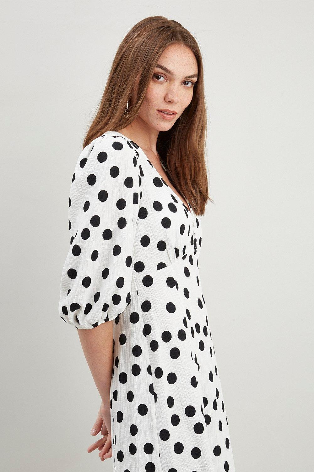 Wallis petite polka dot hot sale dress