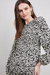 Wallis Mono Pebble Shirred Top Jersey Midi Dress thumbnail 4