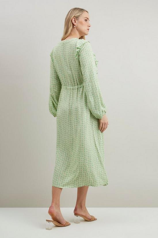 Wallis Daisy Ruffle Button Through Midi Dress 3