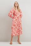 Wallis Floral Silhouette Ruffle Button Through Dress thumbnail 2