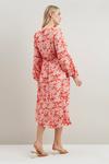 Wallis Floral Silhouette Ruffle Button Through Dress thumbnail 3