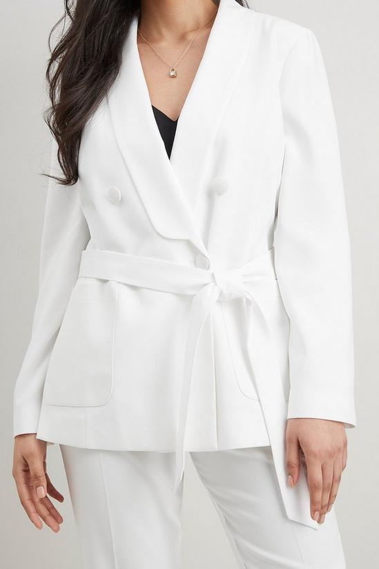 Wallis Petite Belted Double Breasted Suit Blazer 4