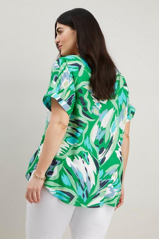 Wallis Curve Green Floral Print T Shirt 3