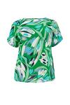 Wallis Curve Green Floral Print T Shirt thumbnail 5