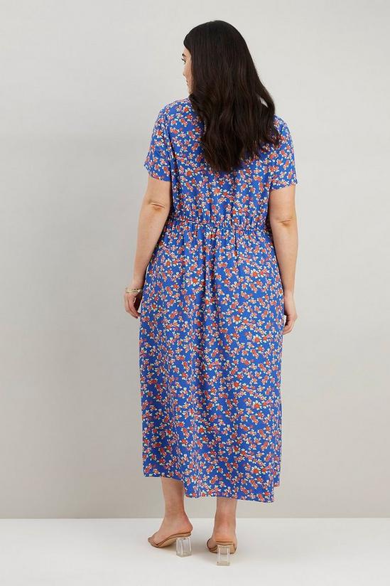 Wallis Curve Blue Floral Shirt Dress 3
