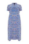 Wallis Curve Blue Floral Shirt Dress thumbnail 5