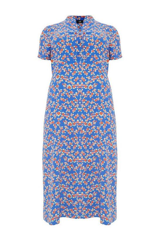 Wallis Curve Blue Floral Shirt Dress 5