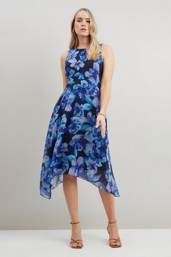 Wallis Floral Sleeveless Fit And Flare Dress 1
