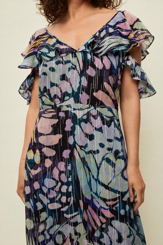 Wallis Petite Butterfly Ruffle Sleeve Maxi Dress 6