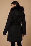 Wallis Tall Longline Belted Fitted Padded Coat thumbnail 3